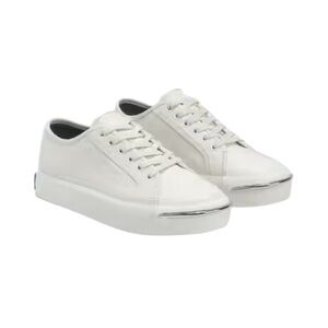 Alexander Wang White and Silver Sneakers